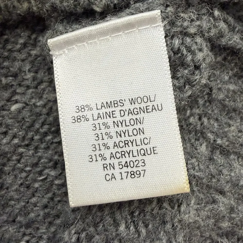 Banana Republic Men’s Lambswool Blend Gray V-Neck Sweater Size M